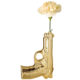 Udlejning / leje af Golden Gun vase. Super flot guldvase - udformet som en gylden pistol. Et 